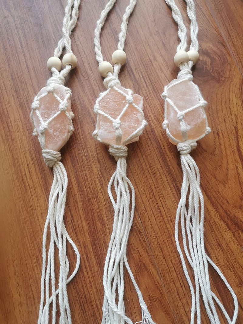 Persofine Handmade Himalayan Salt Car Rearview Mirror Pendant Car Decoration Hanging Ornaments for You - Image 5
